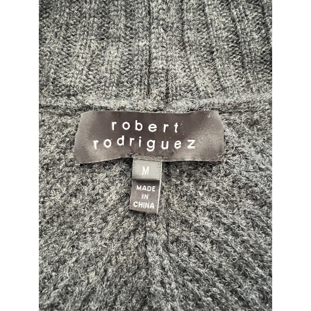 Robert Rodriguez Gray Wool Cashmere Cardigan Sweater, Size M "READ" - Picture 7 of 11